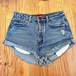 High Waisted Denim Jean Shorts